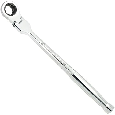 CROM Flex Head Ratchet Wrench 105Inch Long 17mm Flex head 120Tooth 12 Point Stubby Socket Ratchet Wrench Compatible with 38 Drive Nano Impact Sockets 105 Inch 38 Drive