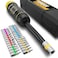 Aiourx Long Shank Torque Screwdriver Set 1080 Inch Pounds lbs 32 Piece 14 Drive Torque Screwdriver Wrench with S2 Steel Bits for Bicycle Mechanics Mechanical Equipment and Mounting