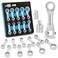 Fuceter Torque Adapter Set SAE 12PCS Includes 516 38 716 12 916 58 1116 34 1316 78 12 Point Box End Torque Wrench Extension Adapter 38 Drive with 12 14 Drive Converters