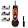 KNINE OUTDOORS Torque Screwdriver Wrench Driver Set 1070 Inch Pounds lbs for Maintenance 21 Hex Bits Shaft Extension For Tools Bike Repairing and Mounting Orange