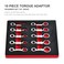 WINMAX TOOLS AUTOMOTIVE 10PCS Torque Adapter Set Metric 12 Point Box End Torque Adapter Extension Set 1019mm 38inch Square Drive Torque Adapter Extension Rod Repair Tool