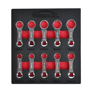 WINMAX TOOLS AUTOMOTIVE 10PCS Torque Adapter Set Metric 12 Point Box End Torque Adapter Extension Set 1019mm 38inch Square Drive Torque Adapter Extension Rod Repair Tool