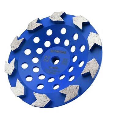 ACTINTOOL 7 inx 5811 in Abor Threaded 10 Arrow Segments Grinding Cup Wheel 5811 Threaded