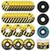 PRETEC 26 Packs Angle Grinder Cutting Flap Grinding Disc Wheel 4 12in Inches 20 Packs 45x14x78 Cut off Wheels3 Packs 45x78 60 Grit Flap Discs 3 Packs 45x125x78 Grinding Wheels