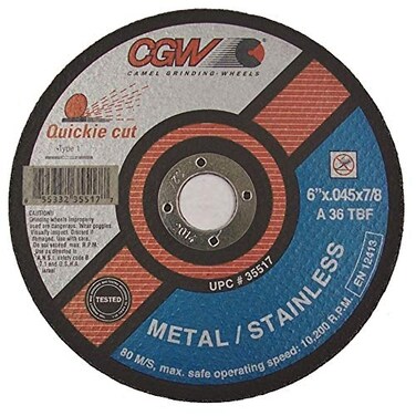CGW ABRASIVES 6 X 045 X 78 T27 Cutoff Wheel