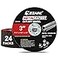 EZARC Cut Off Wheels 24 Pack 3 x 132 x 38 Cutting Wheel Metal Stainless Steel Cutting Disc for Die Grinder Upgraded Thin Design