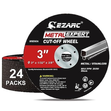 EZARC Cut Off Wheels 24 Pack 3 x 132 x 38 Cutting Wheel Metal Stainless Steel Cutting Disc for Die Grinder Upgraded Thin Design
