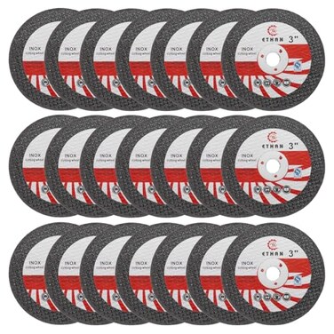 HARFINGTON 25pcs Cut Off Wheels 3 x 120 x 38 Ultra Thin CutOff Wheels Angle Grinder Cutting Discs General Metal Cutting Disc for Stainless Steel Cast Iron Copper Black