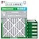 Filterbuy 16x20x2 Air Filter MERV 8 Essential Dust Allergy Defense 6Pack Electrostatic Pleated HVAC AC Furnace Filters Replacement Made in USA Actual Size 1550 x 1950 x 175