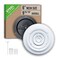 Handua Fits 6 Inch Neck Air Duct Steel Round Air Supply Diffuser for Ceiling by 6 Neck Steel Butterfly DamperHandle Included Round Diffuser Vent Cover White Outer Dimension 91516