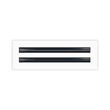 BUILDMART 12 Linear Slot Diffuser 2 Slot Double Slot White Decorative Aluminum Air Vent Heating and Cooling Modern AC Vent Cover for Ceiling Walls Floors Texas Buildmart