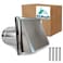 FilProfi Wall Vent Cover Exhaust Duct kit Outside The House KitchenFanDryer Deflector 4 Inch