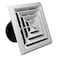 RectorSeal TRUaire GrilleDamper 81914 Plastic Ceiling Diffuser with Incorporated Ceiling Box Easy Installation HVAC 8X8 4 Way GrilleDamper