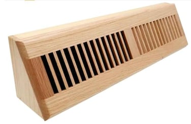 HVAC Premium 24 Wooden Floor Baseboard Register Decorative Red Oak Wood Pre Finished Air Supply Vent HVAC Vent Duct Cover