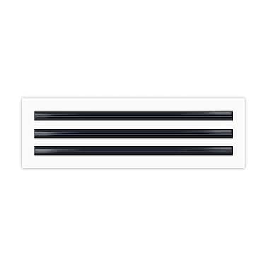 BUILDMART 18 Linear Slot Diffuser 3 Slot Triple Slot White Decorative Air Vent Modern AC Vent Cover for Ceiling Walls Floors Texas Buildmart