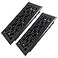 Howeall 4x10 Inches 2 Pack Heavy Duty Walkable Floor Register Easy Adjust Air Supply Lever Decorative Floor Vent Covers Savannah Design Vent Covers for Home Matte Black