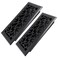 Howeall 4x10 Inches 2 Pack Heavy Duty Walkable Floor Register Easy Adjust Air Supply Lever Decorative Floor Vent Covers Savannah Design Vent Covers for Home Matte Black
