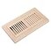 Homewell Maple Wood Floor Register Vent Flush Mount with Frame 4x10 Inch Unfinished
