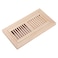 Homewell Maple Wood Floor Register Vent Flush Mount with Frame 4x10 Inch Unfinished