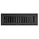 Madelyn Carter Contemporary Vent Cover Solid Cast Aluminum Interior Controls Air Flow 2 x 10 inches Overall Face 375 x 115 inches Matte Black