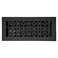 Madelyn Carter Contemporary Cathedral Style Vent Cover Solid Cast Aluminum Interior Controls Air Flow 4 x 10 inches Overall Face 525 x 115 inches Matte Black