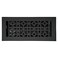 Madelyn Carter Contemporary Cathedral Style Vent Cover Solid Cast Aluminum Interior Controls Air Flow 4 x 10 inches Overall Face 525 x 115 inches Matte Black