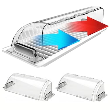 SKSFLY Air Vent Deflectors Adjustable Magnetic Heat and Vent Cover9 to 15InchesHeavy Duty Unbreakable Plastic with Magnet Secure Designfor Vent Covers for Home FloorSidewallCeiling Registers2 Pack