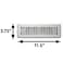 Rocky Mountain Goods Floor Register 2x10 Heavy Duty Walkable Register Premium Finish Easy Adjust Air Supply Lever All Steel Construction Floor Vent for 2x10 Inch Duct Opening White