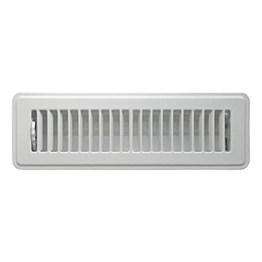 Rocky Mountain Goods Floor Register 2x10 Heavy Duty Walkable Register Premium Finish Easy Adjust Air Supply Lever All Steel Construction Floor Vent for 2x10 Inch Duct Opening White