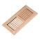 Qixiang White Oak Hardwood Drop in Floor Register 4X10 Inch with Damper High Output Air Flow Unfinished