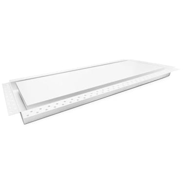 Fittes Drywall Pro Flush Wall Vent Cover 10x30 14 Inch AC Heat HVAC Wall and Ceiling Cover Air Register Luxe Steel White