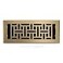 Decor Grates AJH412A Oriental Floor Register 4x12 Inches Antique Brass Finish