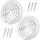 Therwen 4 Pieces 8 Inch Round Diffuser HVAC Round Ceiling Vent Cover Replacement Vent Diffuser with Screws to Install Fitting in Duct Outer Dimensions 111516
