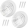 Therwen 4 Pieces 8 Inch Round Diffuser HVAC Round Ceiling Vent Cover Replacement Vent Diffuser with Screws to Install Fitting in Duct Outer Dimensions 111516