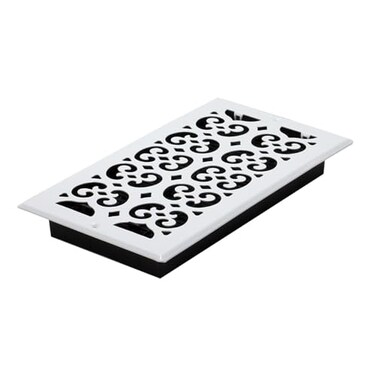 Decor Grates S612WWH Scroll Collection WallCeiling Register 6x12 White