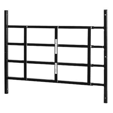Defender Security Segal S 4767 Carbon Steel Fixed 4Bar Window Grill for Home Security and Child Safety 2114 In Black Black 1 Set