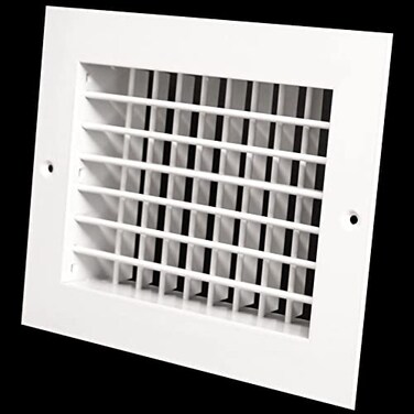 HVAC Premium 12w X 6h Aluminum Double Deflection Adjustable Air Supply HVAC Diffuser Full Control VerticalHorizontal Airflow Direction Vent Duct Cover Outer Dimensions 136w X 76h