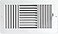 HBW ThreeWay Plastic Side WallCeiling Register in White 12 w X 6 h for Duct Opening Outside Dimension is 1375 w X 8 h