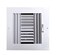 HBW FourWay Plastic Side WallCeiling Register in White 6 w X 6 h for Duct Opening Outside Dimension is 8 w X 8 h