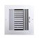 HBW FourWay Plastic Side WallCeiling Register in White 6 w X 6 h for Duct Opening Outside Dimension is 8 w X 8 h