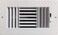 HBW ThreeWay Plastic Side WallCeiling Register in White 8 w X 4 h for Duct Opening Outside Dimension is 975 w X 6 h