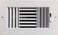 HBW ThreeWay Plastic Side WallCeiling Register in White 8 w X 4 h for Duct Opening Outside Dimension is 975 w X 6 h