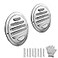MARRTEUM Stainless Steel Air Vents 3 Inch Louver Grille Cover WallMounted Vent Cover with Builtin Fly Screen Mesh 2 Pack