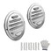 MARRTEUM Stainless Steel Air Vents 3 Inch Louver Grille Cover WallMounted Vent Cover with Builtin Fly Screen Mesh 2 Pack