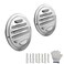 MARRTEUM Stainless Steel Air Vents 3 Inch Louver Grille Cover WallMounted Vent Cover with Builtin Fly Screen Mesh 2 Pack