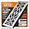 Home Intuition 4X10 Floor Vent Covers Floor Register with Mesh Cover Trap Heat and Air Walkable Metal Floor Vent for HVAC Duct Victorian Satin Nickel