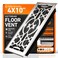 Home Intuition 4X10 Floor Vent Covers Floor Register with Mesh Cover Trap Heat and Air Walkable Metal Floor Vent for HVAC Duct Victorian Satin Nickel