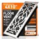 Home Intuition 4X10 Floor Vent Covers Floor Register with Mesh Cover Trap Heat and Air Walkable Metal Floor Vent for HVAC Duct Victorian Satin Nickel