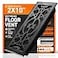 Home Intuition 2X10 Floor Vent Covers Floor Register with Mesh Cover Trap Heat and Air Walkable Metal Floor Vent for HVAC Duct Victorian Matte Black