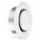 calimaero Round Vent Cover TVSA 6 Inch Small Round Air Vent with adjustable Register Diffuser Metal Wall Cover for Bathroom Kitchen Garage Outdoor Indoor use White RAL 9016
